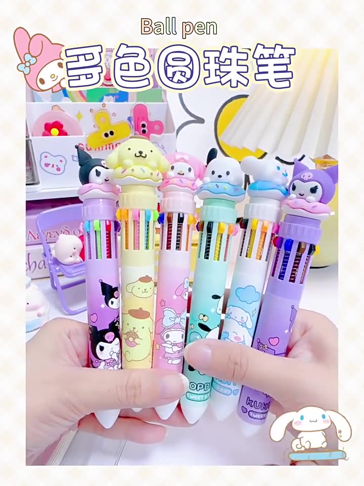 BOLÍGRAFO MULTICOLOR SANRIO KAWAII – SET DE PERSONAJES