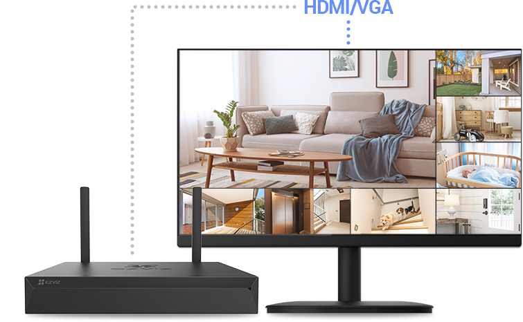EZVIZ X5S-8W - NVR 8CH 5MP INALAMBRICO HDMI VGA