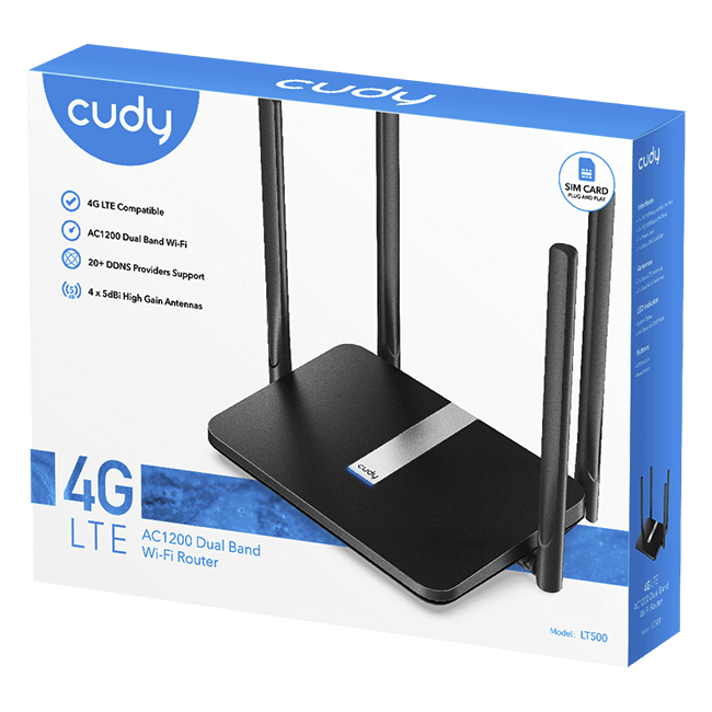 CUDY LT500 - ROUTER 4G LTE WIFI AC1200 DOBLE BANDA