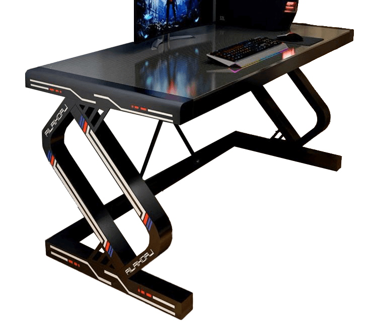MESA GAMING DE CRISTAL TEMPLADO 100x60x75