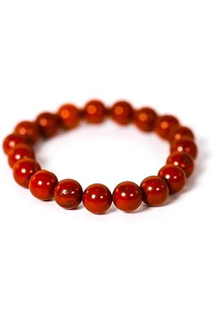 PULSERA AGATA DE BOLA EN ROJO