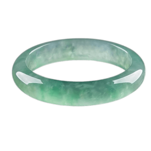 PULSERA DE JADEÍTA NATURAL CÍRCULO POSITIVO VERDE ACEITE