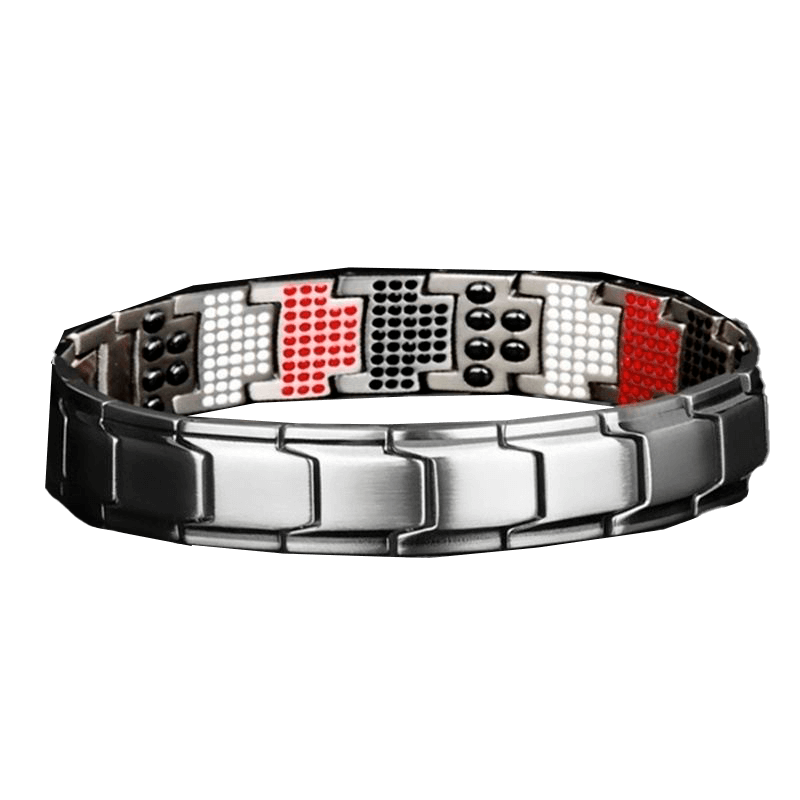 PULSERA MAGNÉTICA MULTIPUNTO YJSL PLATEADO-DORADO