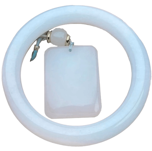 PULSERA Y COLGANTE DE JADE BLANCO