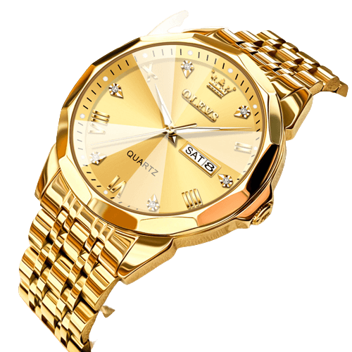 RELOJ OLEVS 9931 BANDA ACERO FULL GOLD