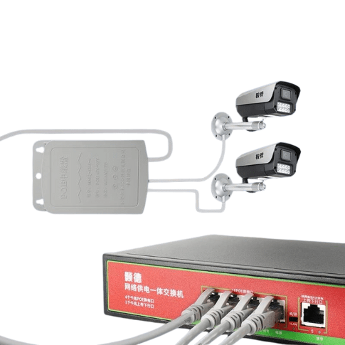 REPETIDOR POE IMPERMEABLE DE 4 PUERTOS 100/1000MBPS EXTENSOR POE DE RED AL AIRE LIBRE