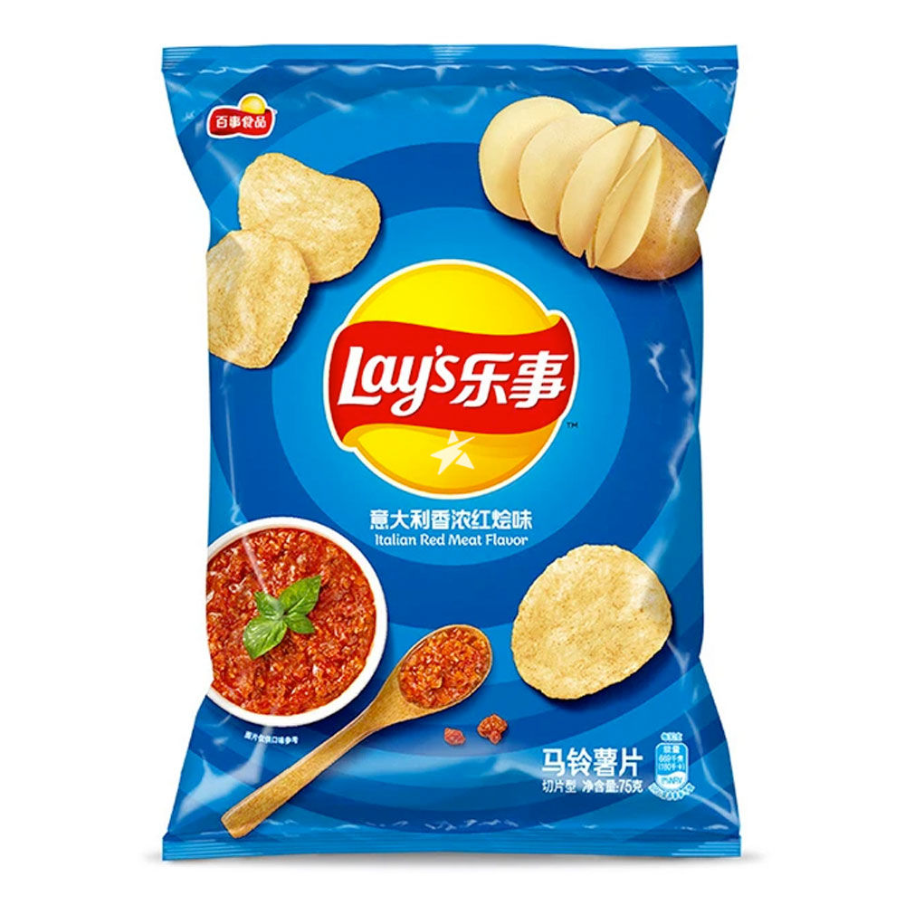 LAYS POTATO CHIPS ITALIAN RED MEAT 