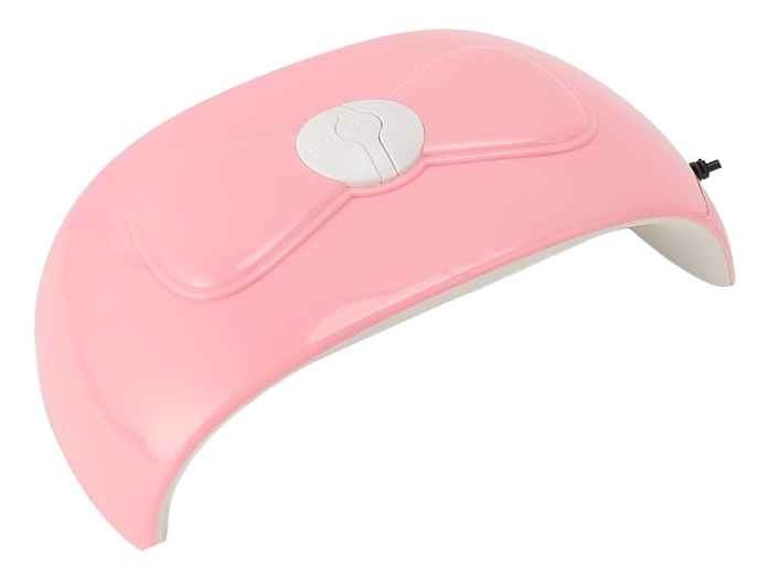 LAMPARA SECADORA DE UÑAS GEL LED ROSADA SENCILLA