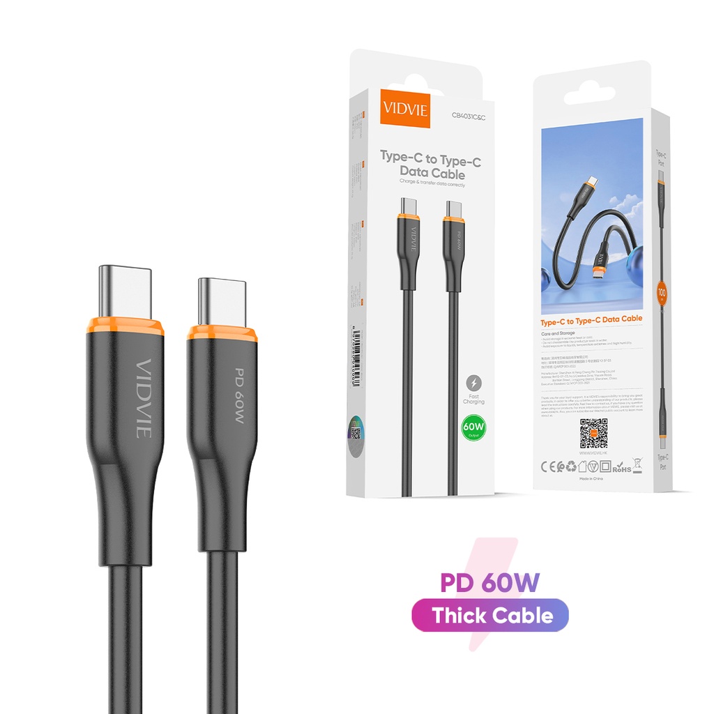 CABLE TIPO C, 1MT VIDVIE CB4031C&C