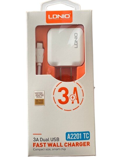 CARGADOR COMPLETO IPHONE 3A-1MT LDNIO A2201 TC