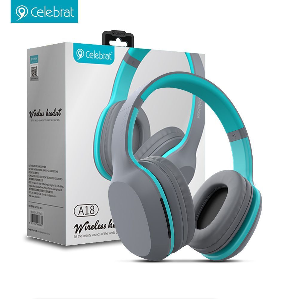 CELEBRAT A18 EXTRA BASS WIRELESS HEADPHONES WITH MICROPHONE