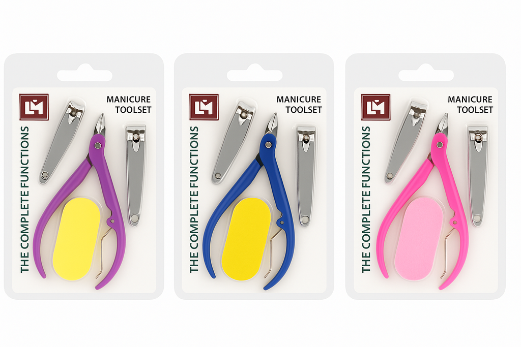 SET DE HERRAMIENTAS DE MANICURA LM 4PZA PAQUETE DE 12 UNIDADES