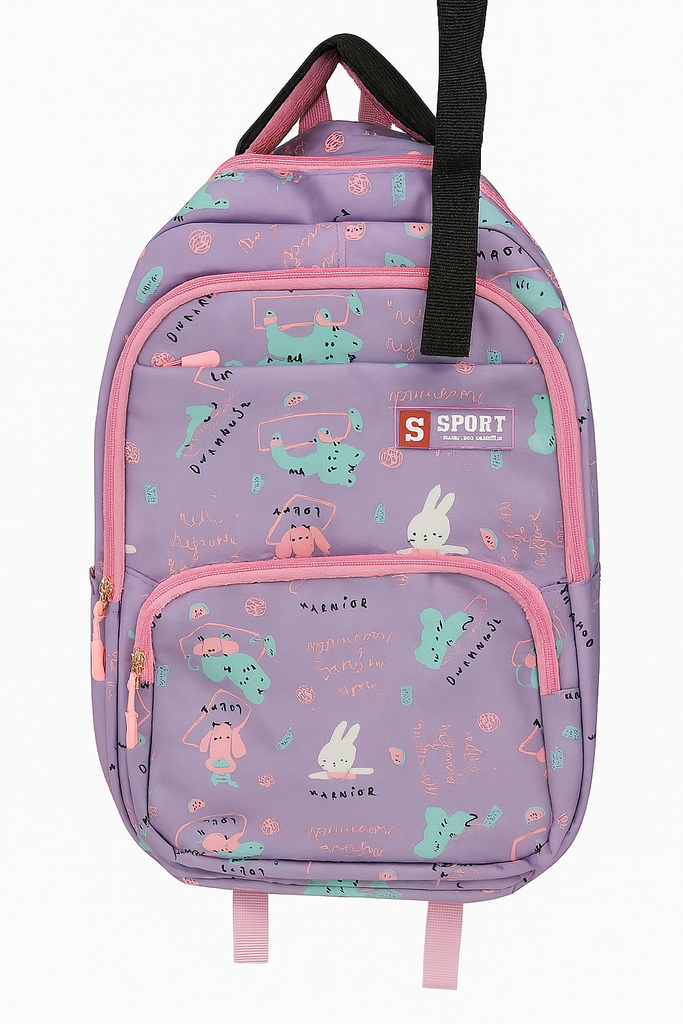 MOCHILA NIÑA ANIMALITOS SPORT MORADA 