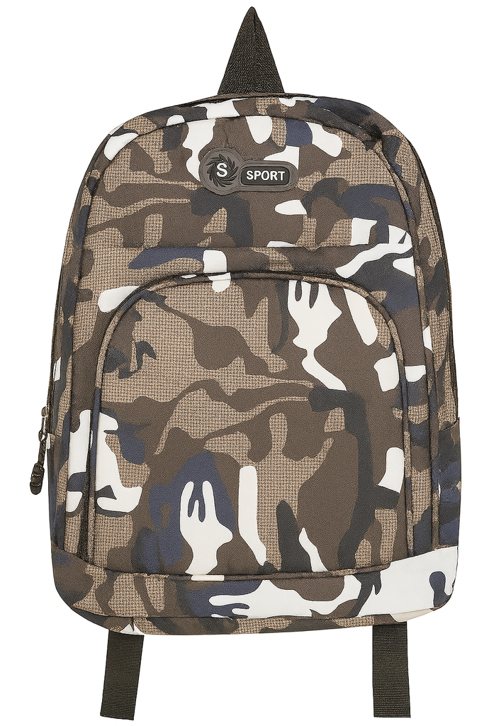 MOCHILA CHICA SPORT CAMUFLAJE MARRON/CHOCOLATE