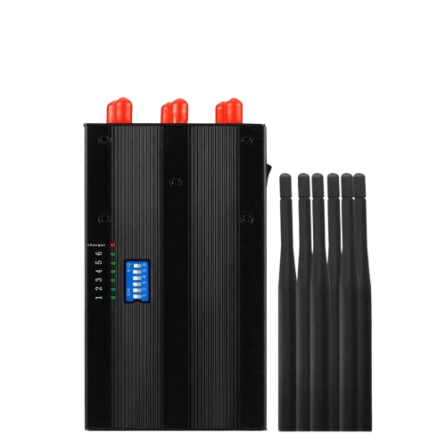 BLOQUEADOR DE SEÑAL GPS, 4G Y GSM PORTATIL - 8 ANTENAS