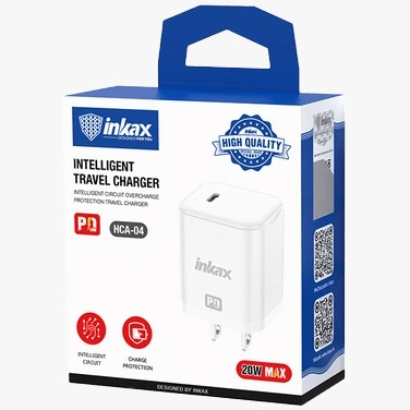 INKAX CARGADOR USB-C 20W HCA-04 CON CABLE (copia)
