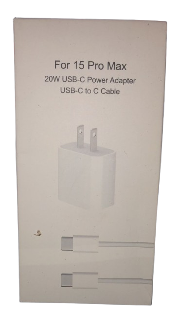 ADAPTADOR USB-C 20W CON CABLE USB-C A USB-C