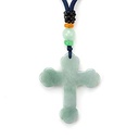 LLAVERO COLGANTE CRUZ DE JADE Y PIEDRAS PRECIOSAS
