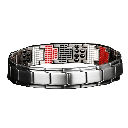 PULSERA MAGNÉTICA MULTIPUNTO YJSL PLATEADO-DORADO