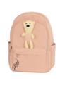 MOCHILA LISA MUÑECO OSITO ROSADO SALMON