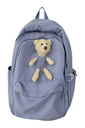 MOCHILA LISA MUÑECO OSITO MORADA