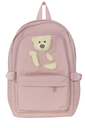 MOCHILA LISA MUÑECO OSITO ROSADO CLARO